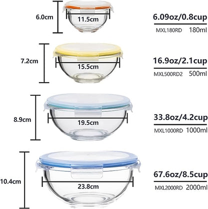 Mix & Store Glass Bowl Set