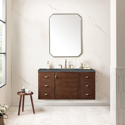 Amberly 48" Single Vanity Cabinet, Mid-Century Walnut