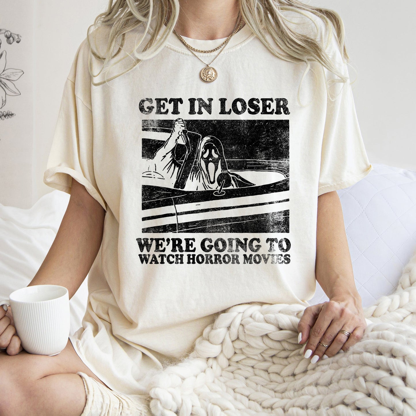 Get In Loser Retro Halloween Comfort Colors Tshirt