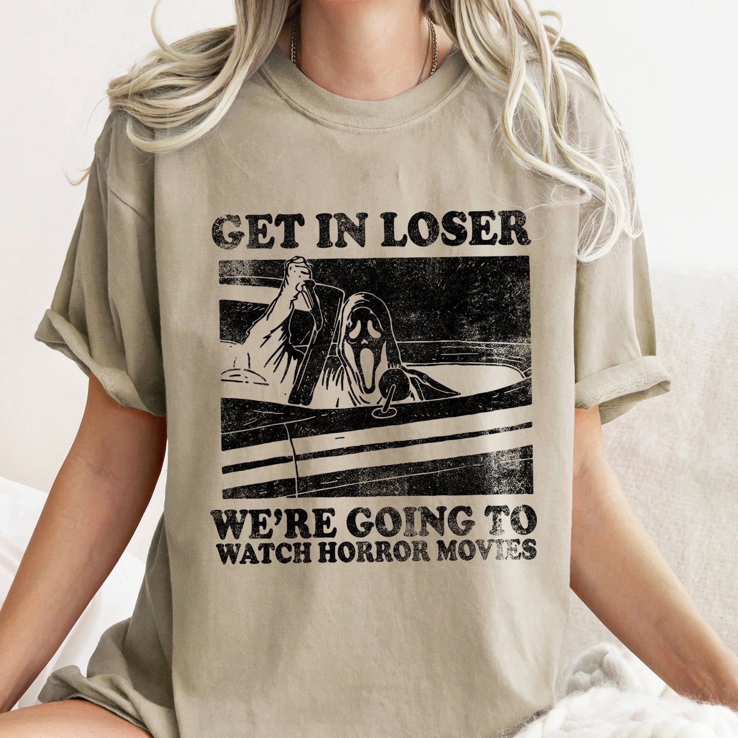 Get In Loser Retro Halloween Comfort Colors Tshirt