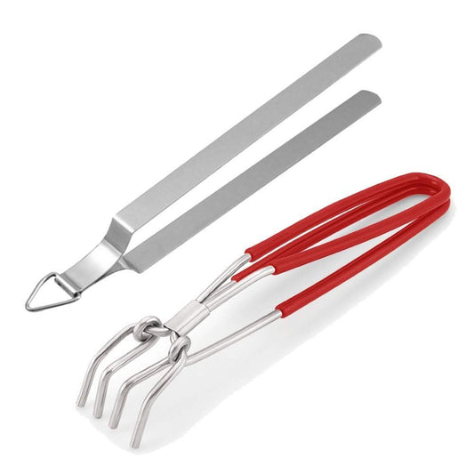 Kanshita's Rasoiware Stainless Steel Pakad/Sansi, Kitchen Tool (Red