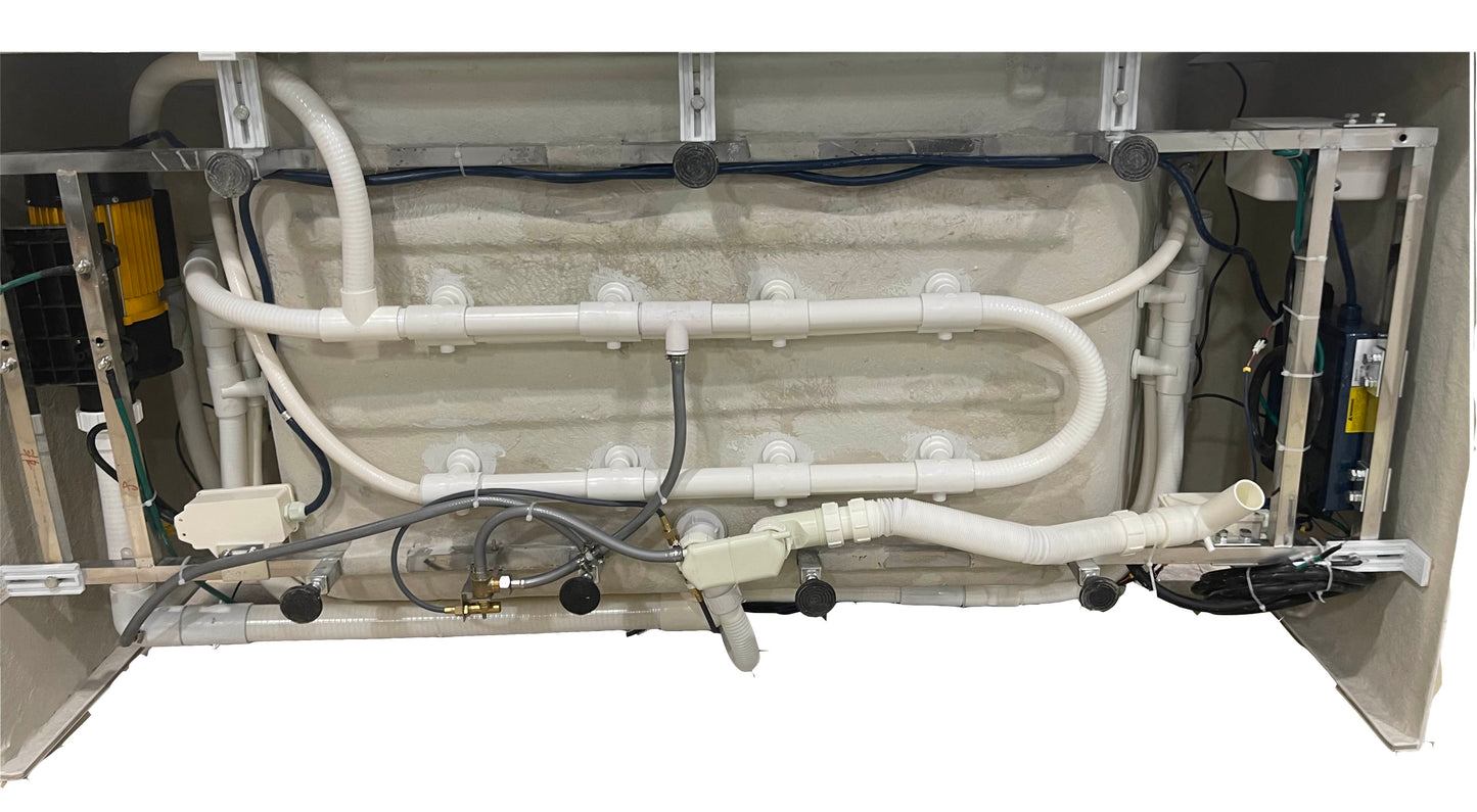 EAGO AM196ETL 6 ft Clear Rectangular Acrylic Whirlpool Bathtub for Two
