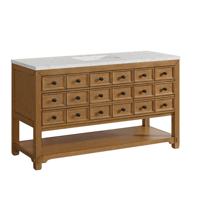 Malibu 60" Single Vanity Cabinet, Amber Birch