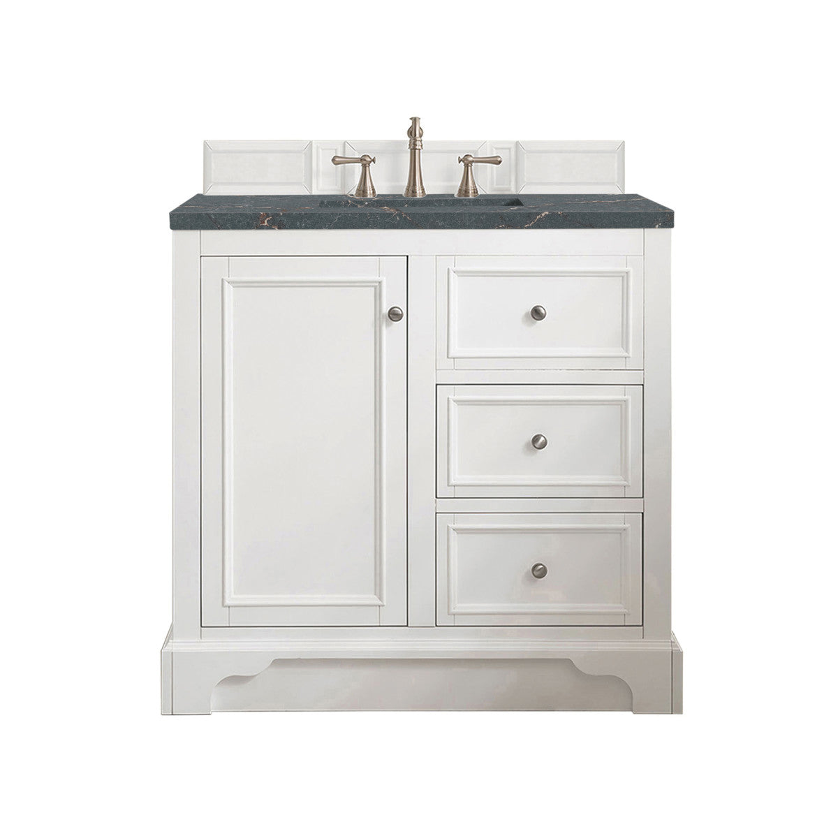 De Soto 36" Single Vanity Cabinet, Bright White