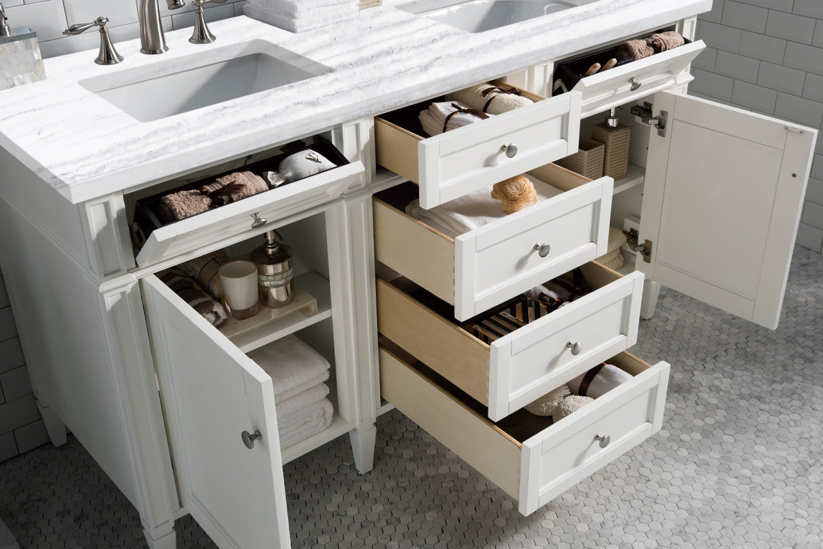 Brittany 60" Double Vanity in Bright White