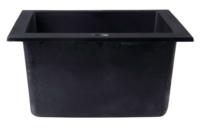 ALFI brand AB1720DI 17" Drop-In Rectangular Granite Composite Kitchen Prep Sink