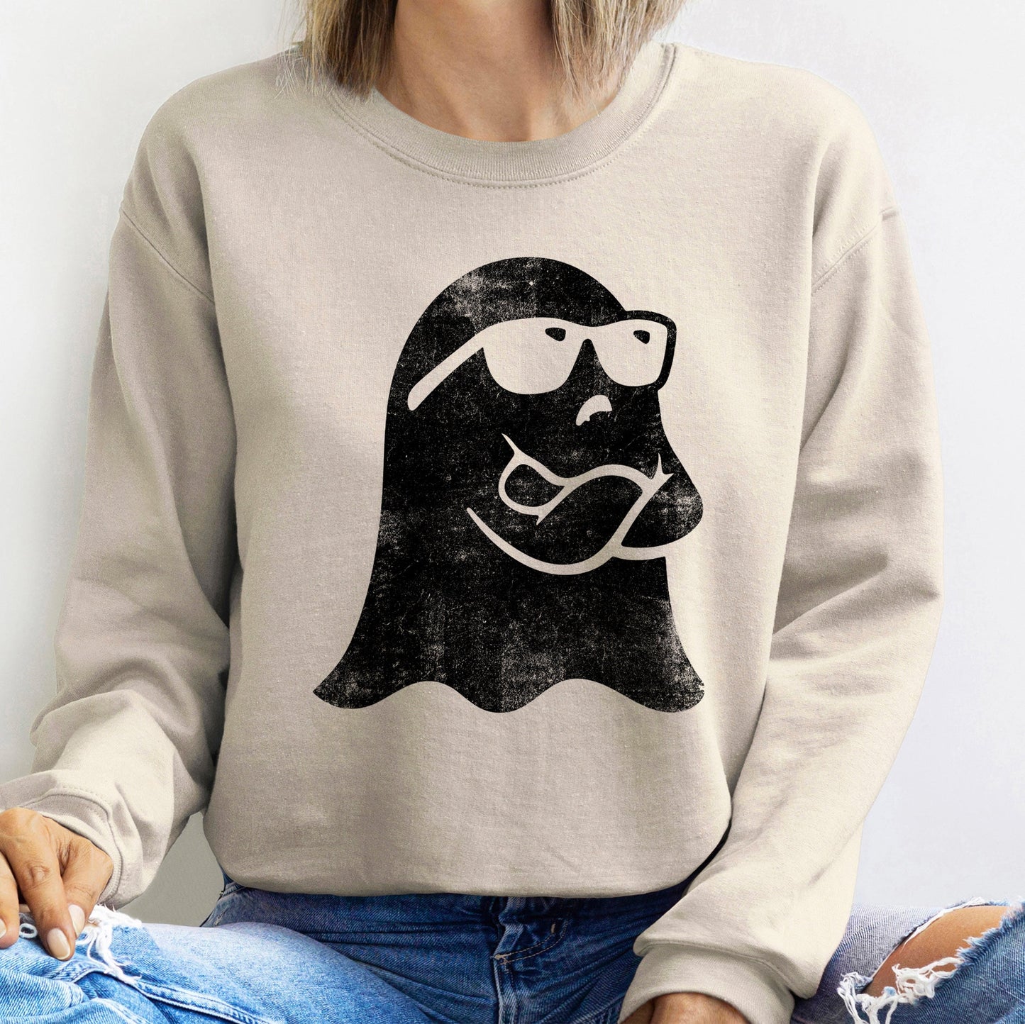 Ghost Arms Crossed Halloween Sweatshirt