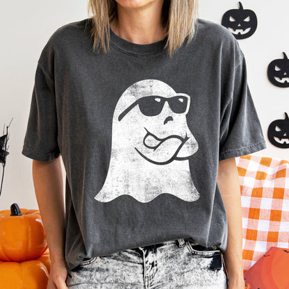 Ghost Arms Crossed Retro Halloween Comfort Colors Tshirt