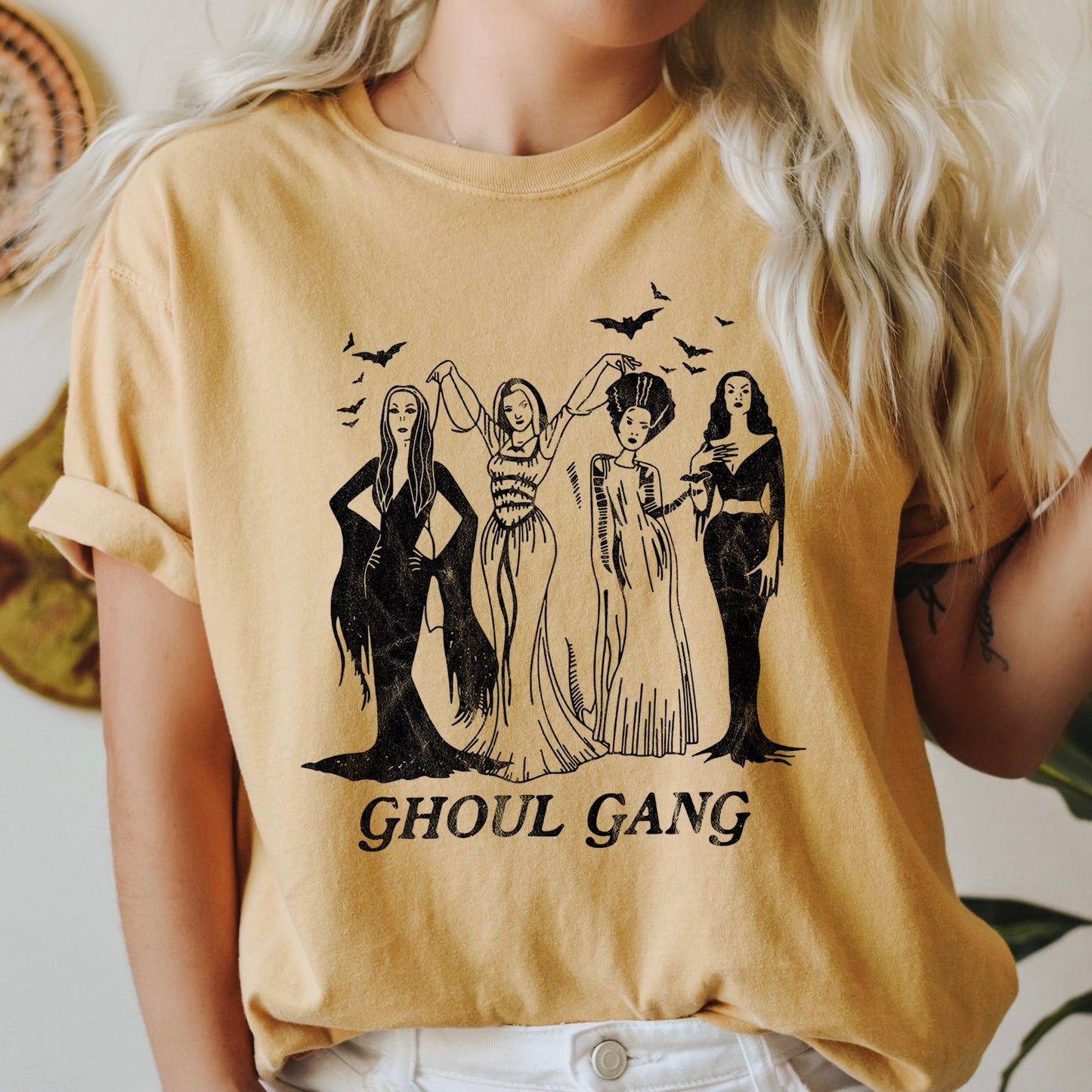 Ghoul Gang Retro Halloween Comfort Colors Tshirt