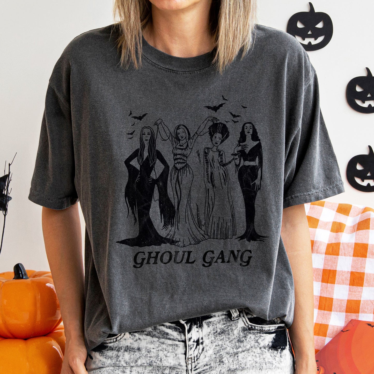 Ghoul Gang Retro Halloween Comfort Colors Tshirt