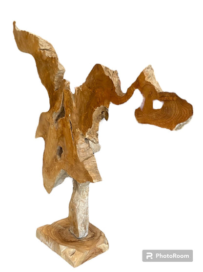 Giant Tall Teak Sculpture- 39"
