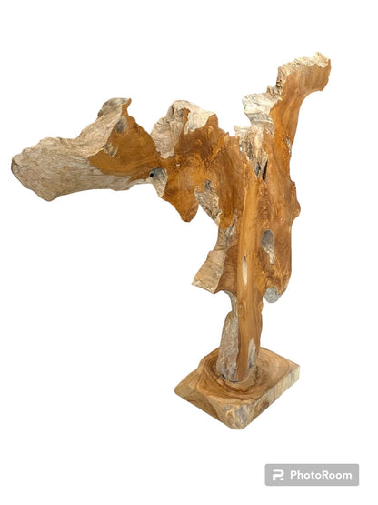 Giant Tall Teak Sculpture- 39"