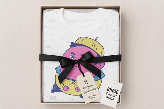 Gift Wrapped T-shirt - Kitchen + Metal x Binge T-shirt Shop