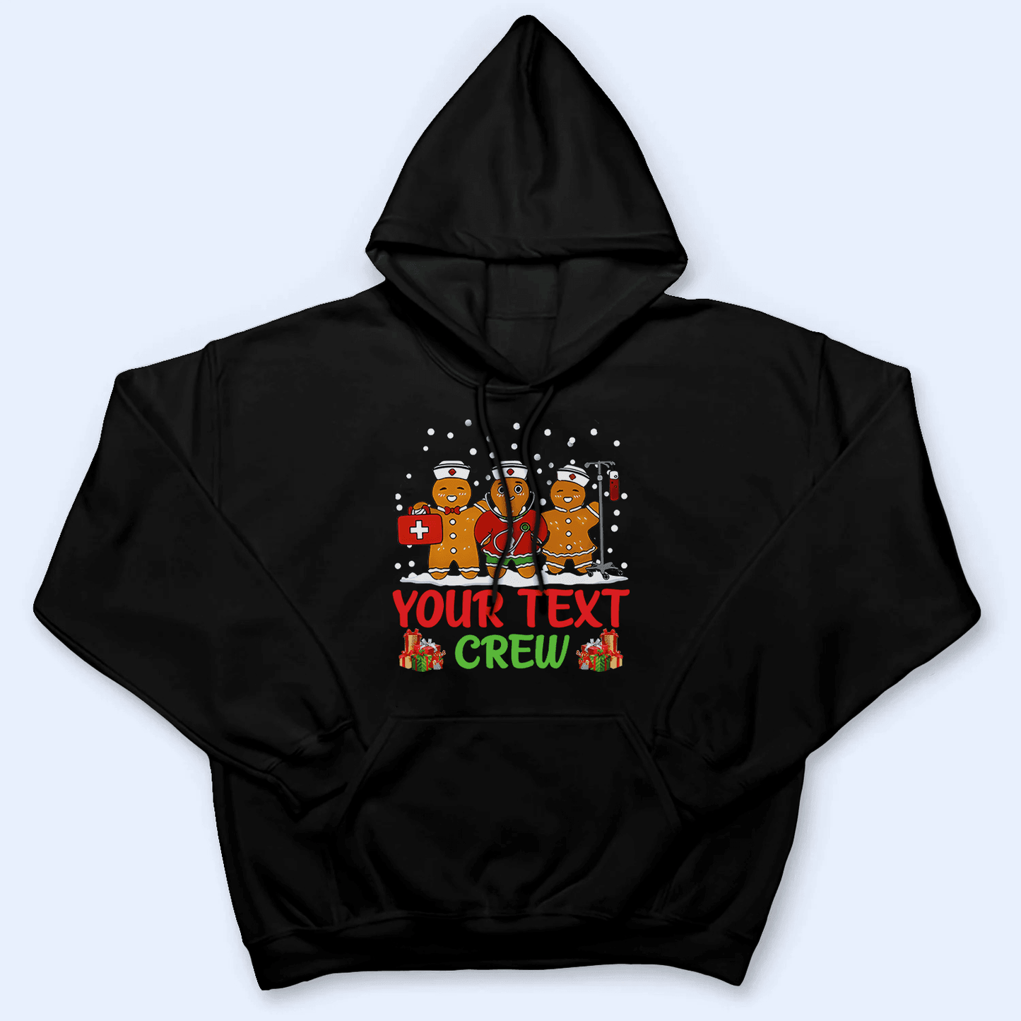 Gingerbread Nurse Crew - Personalized Custom T Shirt - Birthday, Loving, Funny Gift for Nurse, CNA, Healthcare, Registered RN