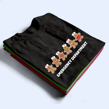 Gingerbread Nurse Squad - Personalized Custom T Shirt - Birthday, Loving, Funny Gift for Nurse, CNA, Healthcare, Registered RN