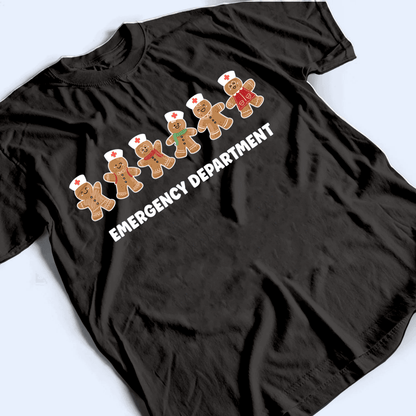 Gingerbread Nurse Squad - Personalized Custom T Shirt - Birthday, Loving, Funny Gift for Nurse, CNA, Healthcare, Registered RN