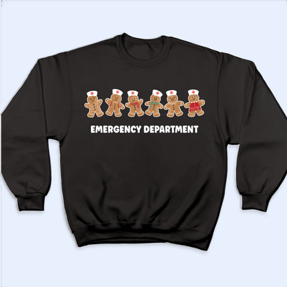 Gingerbread Nurse Squad - Personalized Custom T Shirt - Birthday, Loving, Funny Gift for Nurse, CNA, Healthcare, Registered RN
