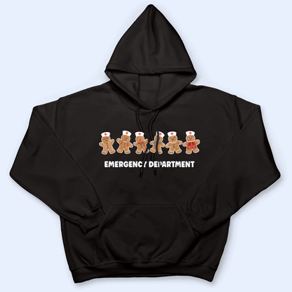 Gingerbread Nurse Squad - Personalized Custom T Shirt - Birthday, Loving, Funny Gift for Nurse, CNA, Healthcare, Registered RN