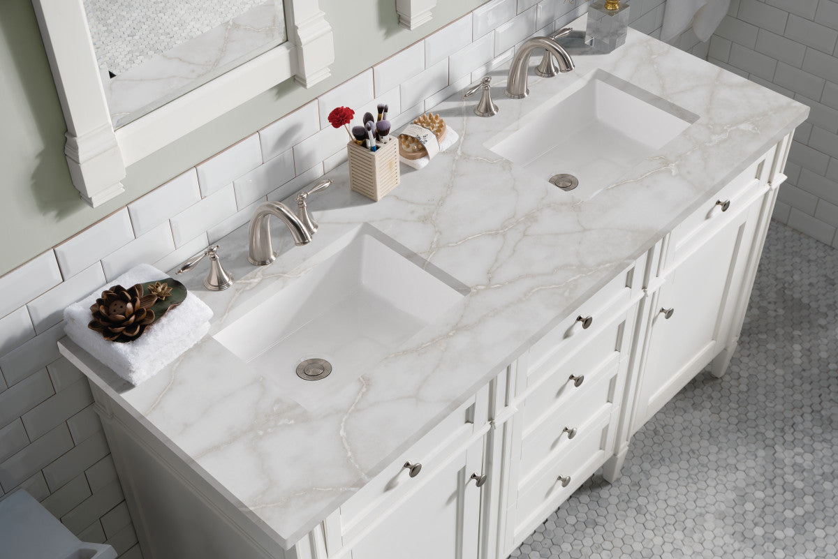 Brittany 60" Double Vanity in Bright White