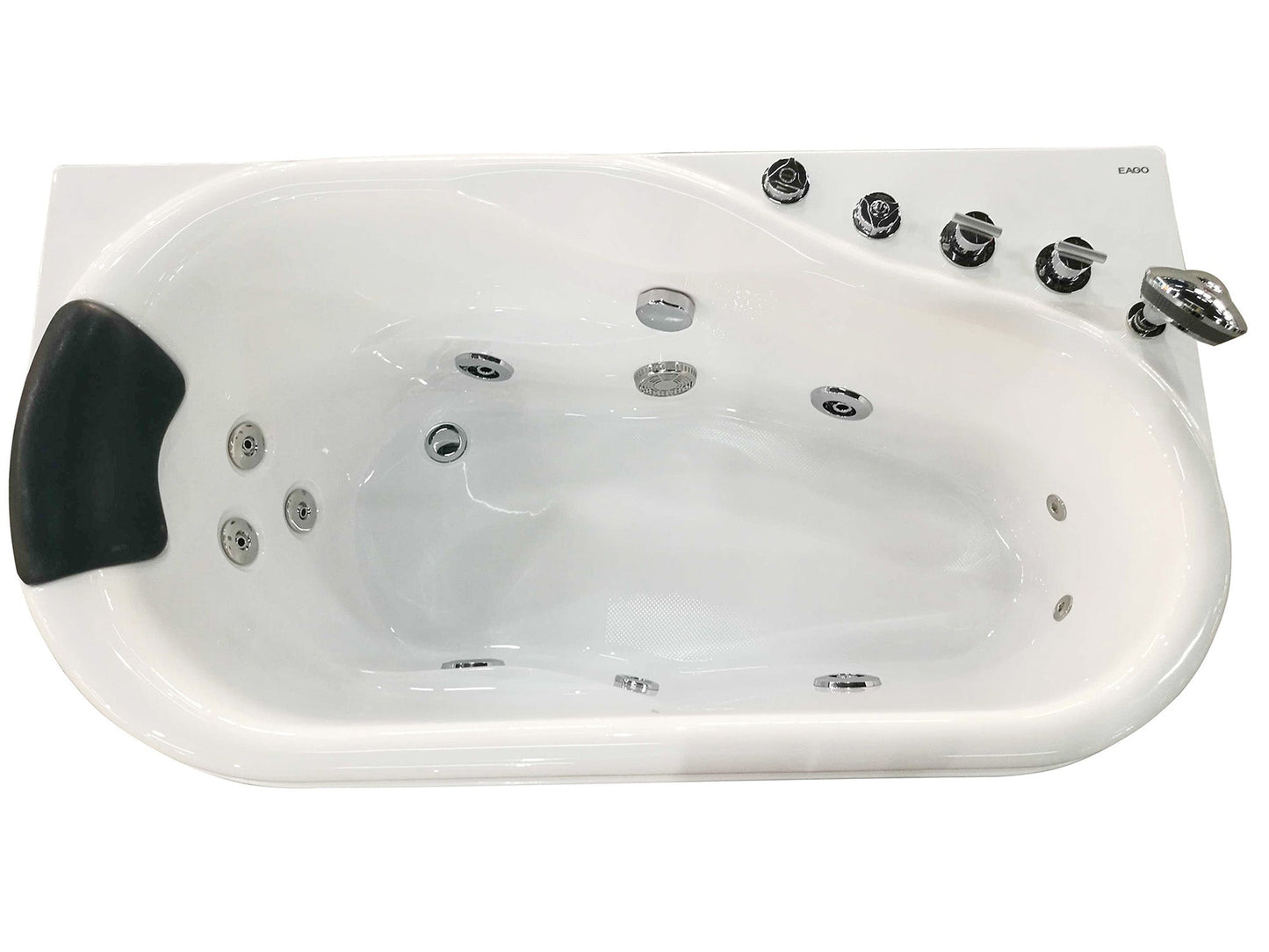 EAGO AM175-R  5' White Acrylic Whirlpool Bathtub - Drain on Left
