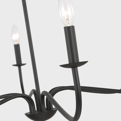 Abells Six Light Chandelier