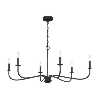 Abells Six Light Chandelier