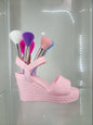 Glam Wedge Shoe Brush Holder - Step Into Style!