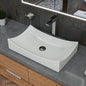 ALFI brand  ABC904 White 26" Fancy Rectangular Above Mount Ceramic Sink