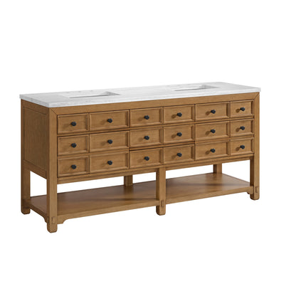 Malibu 72" Double Vanity Cabinet, Amber Birch