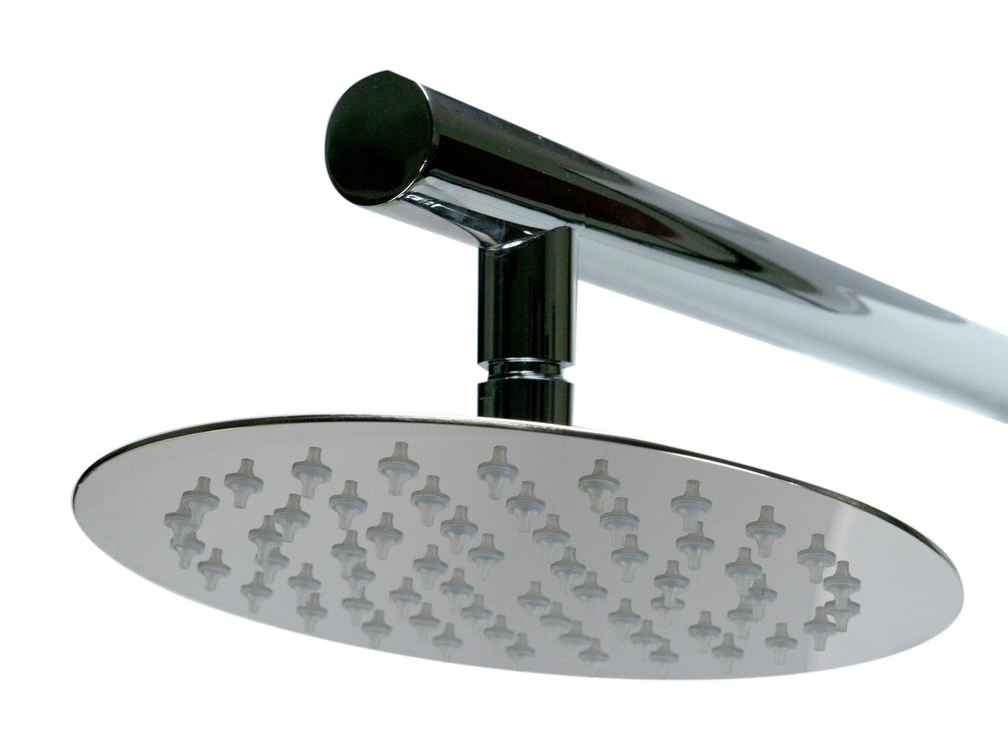 ALFI brand  ABSP50W White Glass Shower Panel with 2 Body Sprays and Rain Shower Head