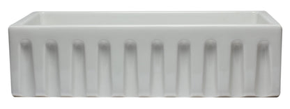 ALFI brand AB3618HS Reversible Smooth / Fluted Single Bowl Fireclay Farm Sink