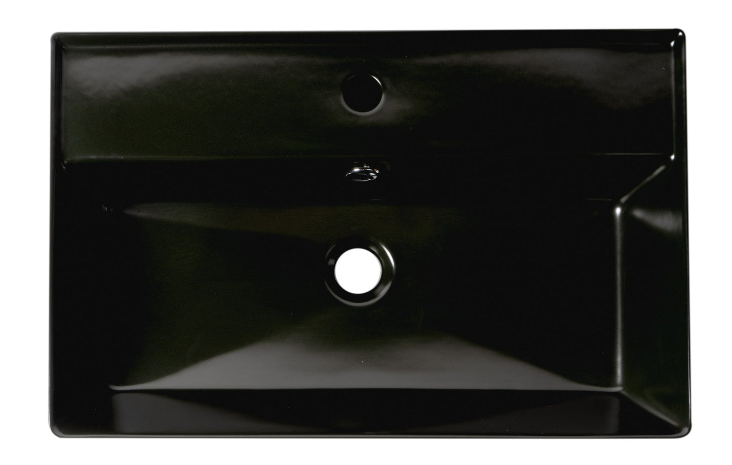 ALFI brand ABC901 24" Modern Rectangular Above Mount Ceramic Sink with Faucet Hole