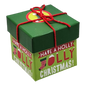 Gift Box Cube for Gift Cards - 3" x 3" -  Holly Jolly Christmas