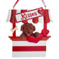 Dog Kisses - Kissing Booth Ornament -  Brown Goldendoodle