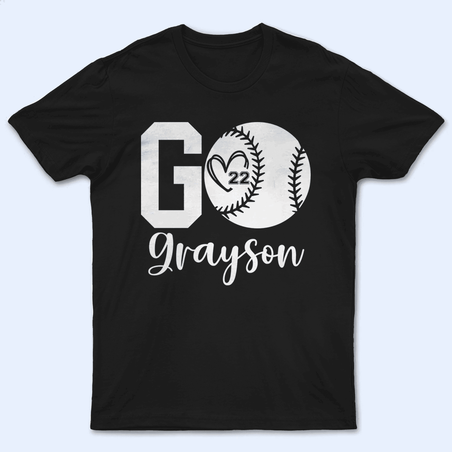 GO Baseball Cheer Mom - Baseball/ Softball Cheers Personalized Custom T Shirt - Birthday, Loving, Funny Gift for Grandma/Nana/Mimi, Mom, Wife, Grandparent