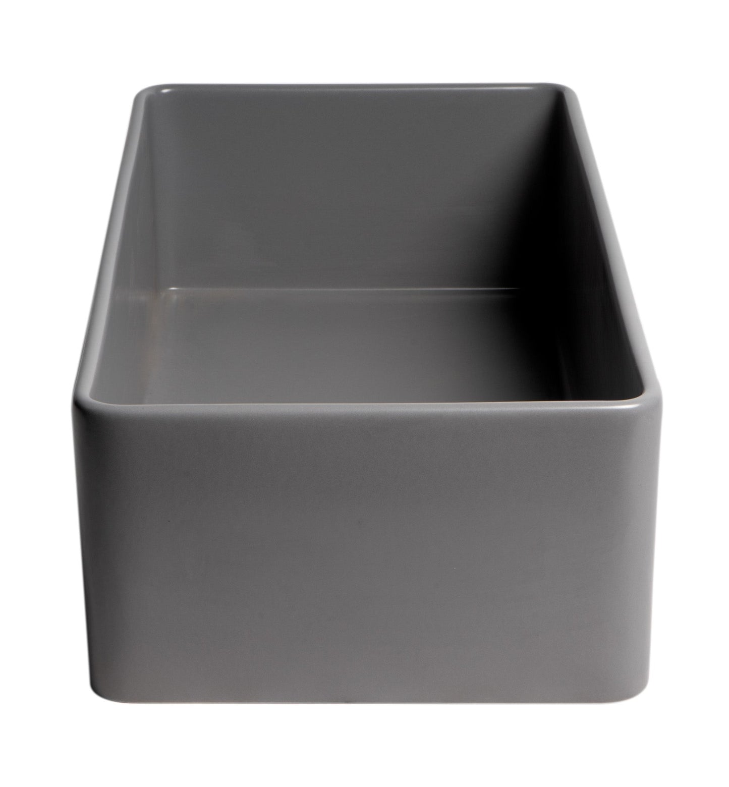 ALFI brand ABF3618 Smooth Apron 36" x 18" Single Bowl Fireclay Farm Sink