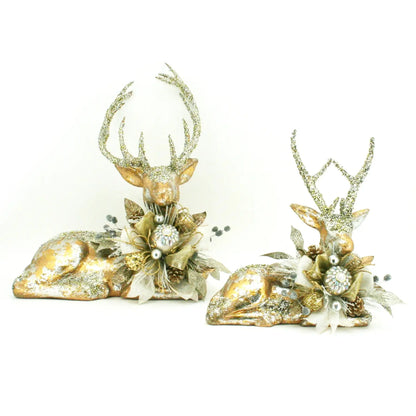 Golden Beaded Reindeer - 4 Sizes/Styles