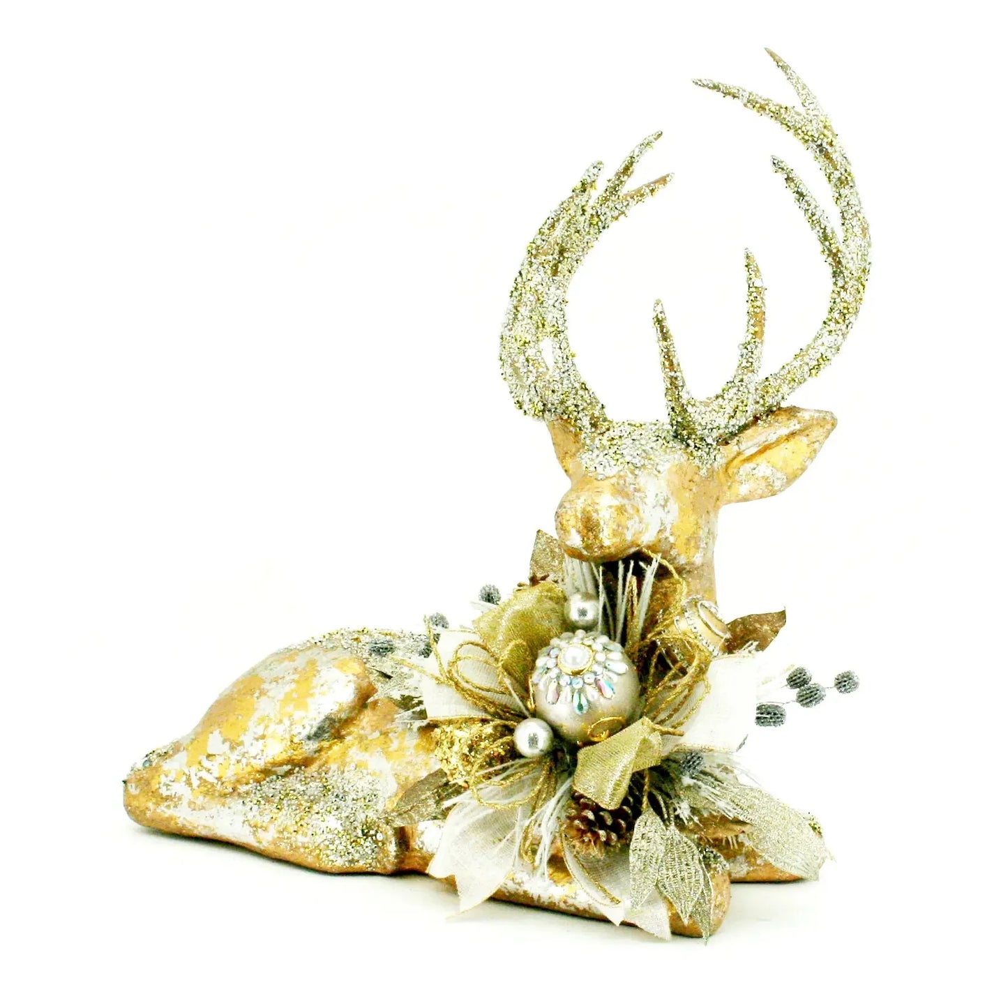 Golden Beaded Reindeer - 4 Sizes/Styles