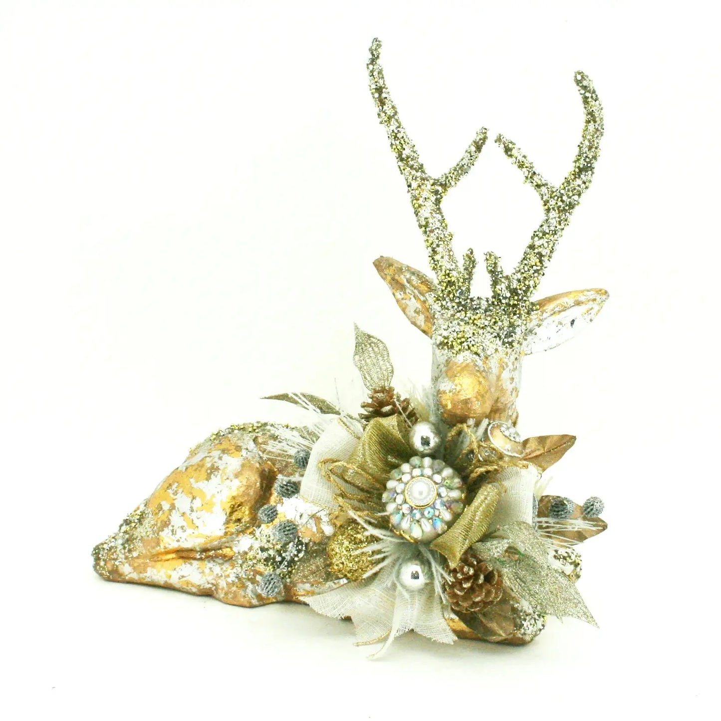 Golden Beaded Reindeer - 4 Sizes/Styles