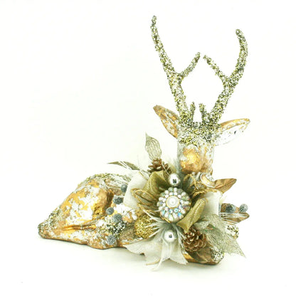 Golden Beaded Reindeer - 4 Sizes/Styles