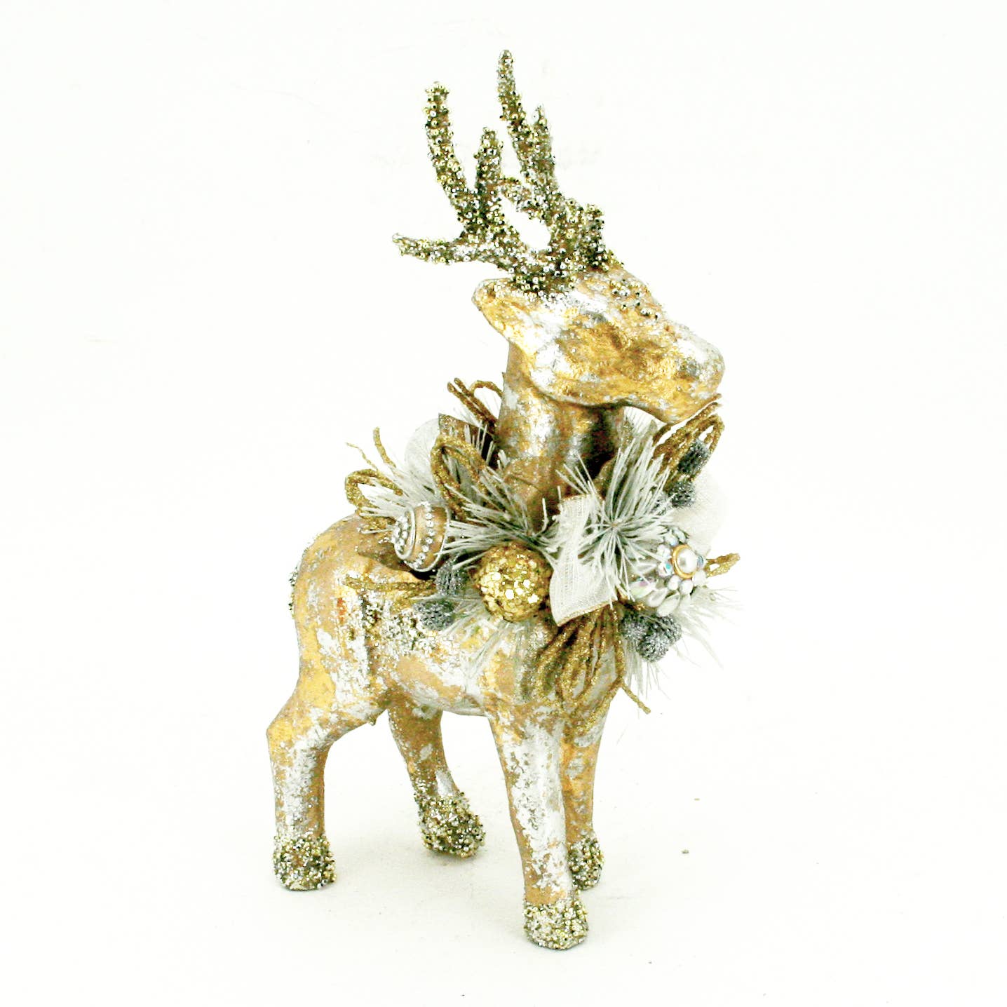 Golden Beaded Reindeer - 4 Sizes/Styles