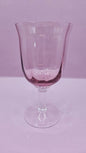 Gorham Reizart Crystal Goblet and Wine Glass - Rose Color, Elegant Design