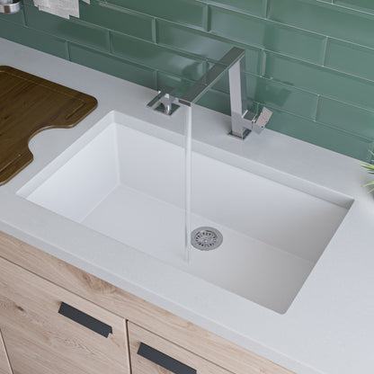 ALFI brand AB3020UM 30" Undermount Single Bowl Granite Composite Kitchen Sink