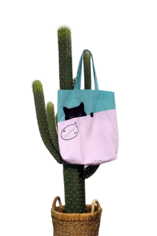 Black Cat Patterned Beach Bag - Great for Vacations & Cruises