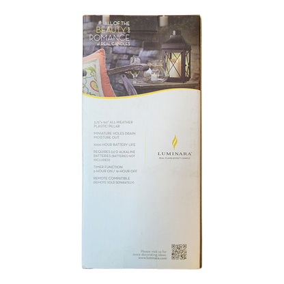 Luminar Moving Flame Outdoor Pillar Candle