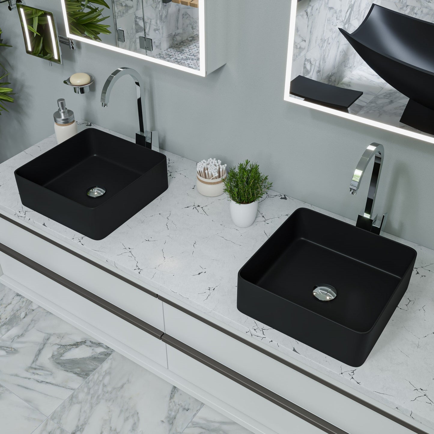ALFI brand AB3470 Gooseneck Single Hole Bathroom Faucet