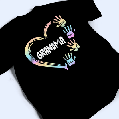 Grandma Heart Element - Personalized Custom T Shirt - Birthday, Loving, Funny Gift for Grandma/Nana/Mimi, Mom, Wife, Grandparent