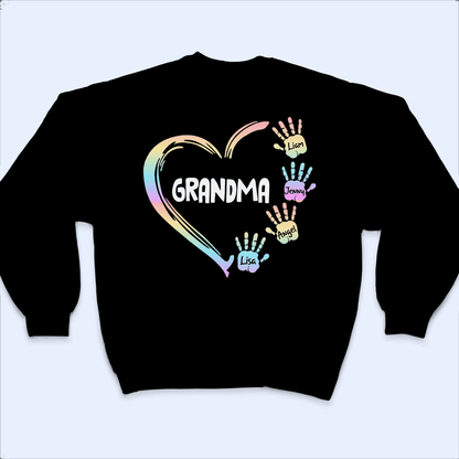 Grandma Heart Element - Personalized Custom T Shirt - Birthday, Loving, Funny Gift for Grandma/Nana/Mimi, Mom, Wife, Grandparent