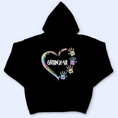 Grandma Heart Element - Personalized Custom T Shirt - Birthday, Loving, Funny Gift for Grandma/Nana/Mimi, Mom, Wife, Grandparent