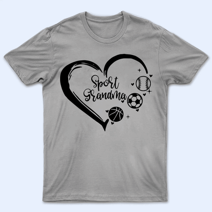 Grandma Heart - Personalized Custom T Shirt - Birthday, Loving, Funny Gift for Grandma/Nana/Mimi, Mom, Wife, Grandparent